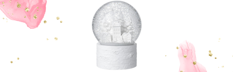 Heaven Sends White Town Christmas Snow Globe